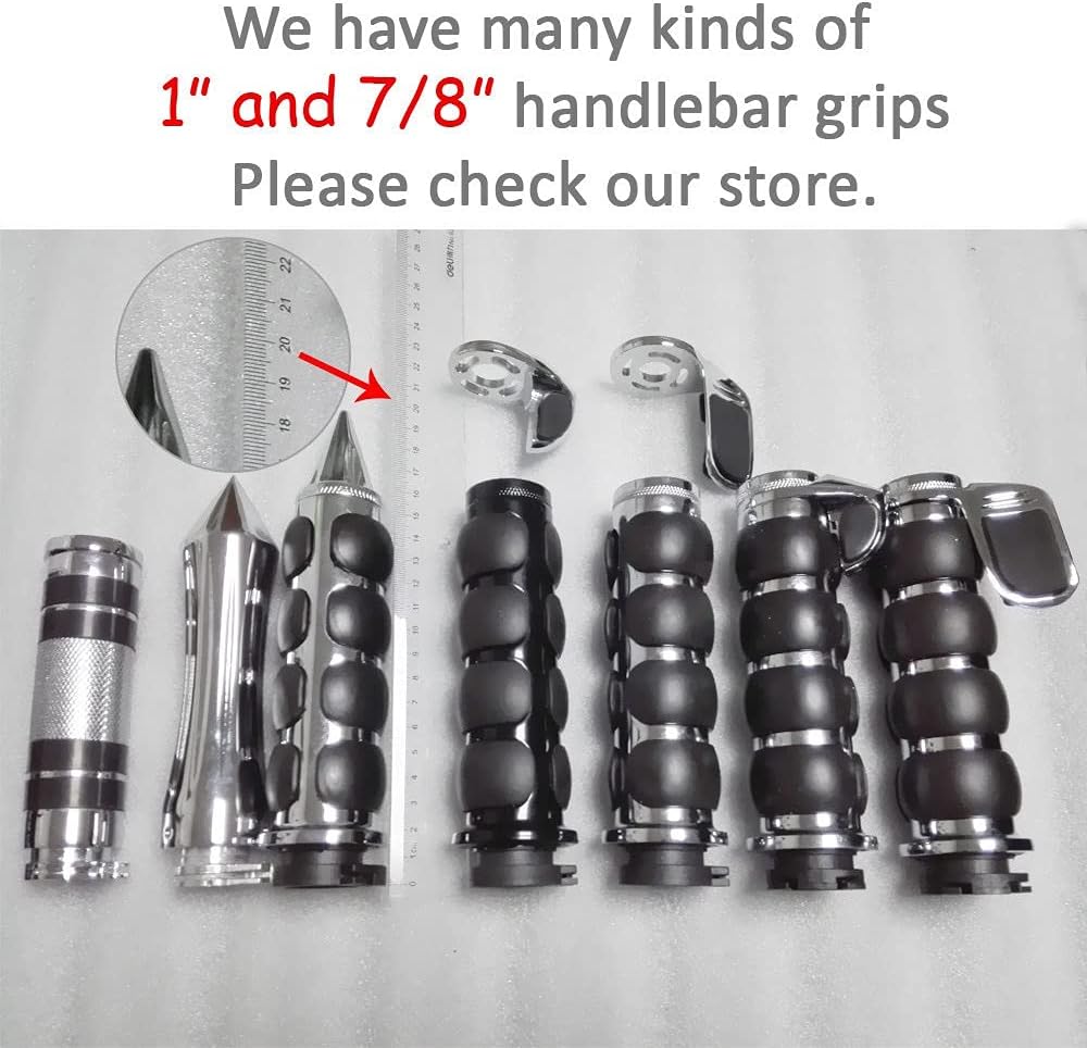 Motorcycle Skull 7/8 "Handlebar Hand Grips 22mm for Yamaha for Virago XV 250/500/535/700/750/920/1100 / for Honda for Wing for Gold Gl 1500/1800 Handle Grip