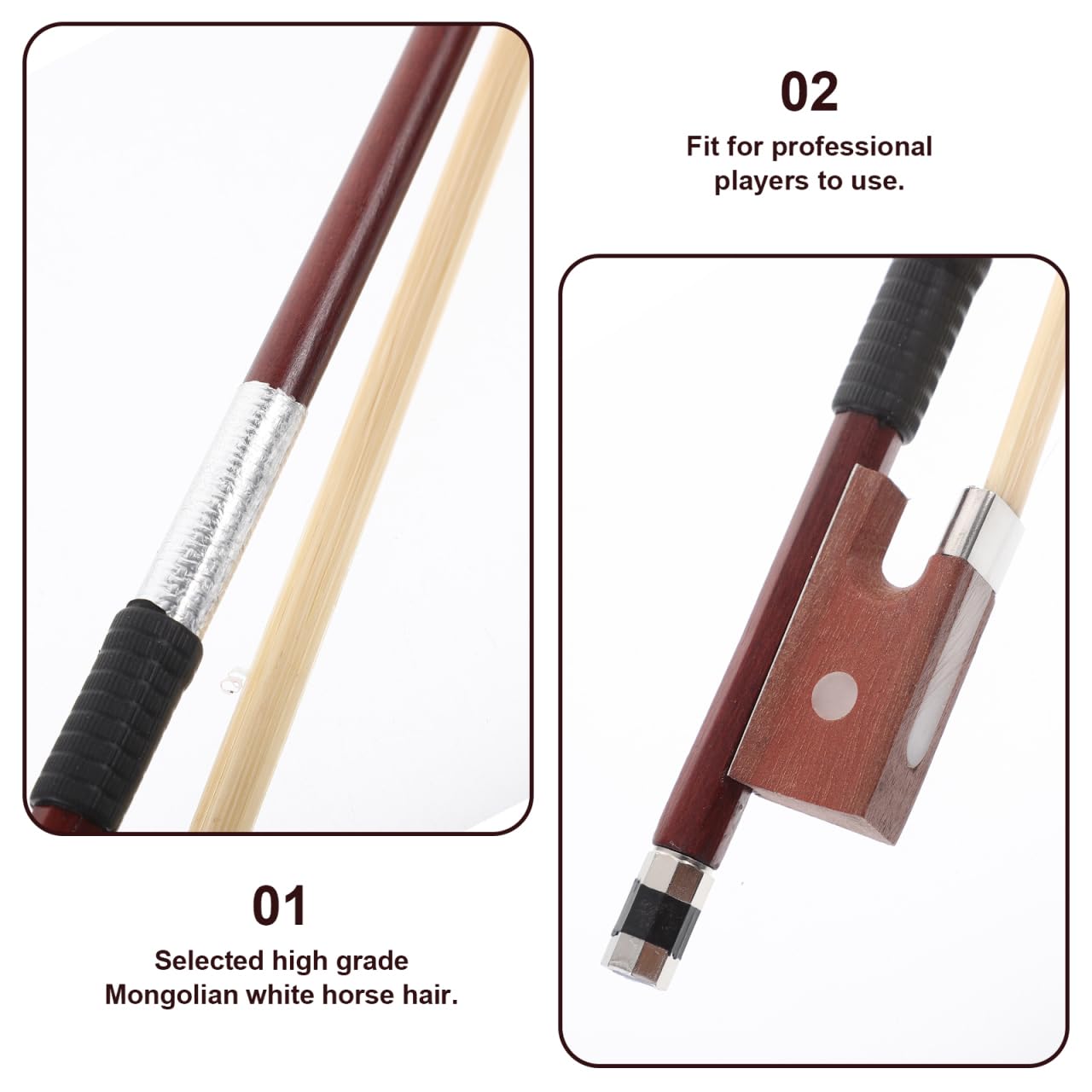 Vaguelly 1/4 Geigenbogen Aus Rosshaar Arbor Violinbogen Für Kleine Violine Übungsbogen Mit Hellem Klang Komfortablem Griff Und Mongolischem Pferdehaar Für Kinder Und Schüler