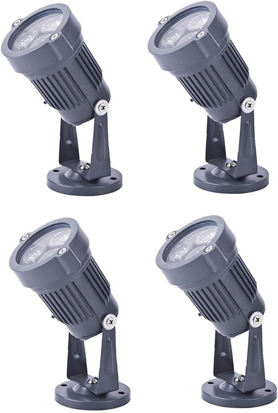 4 Stück IP65 wasserdichte Beleuchtung for den Garten – 3 W Rasenleuchte, LED-Außenstrahler, Flutlicht, Werbeschilder, Projektionsscheibenstrahler(Green)