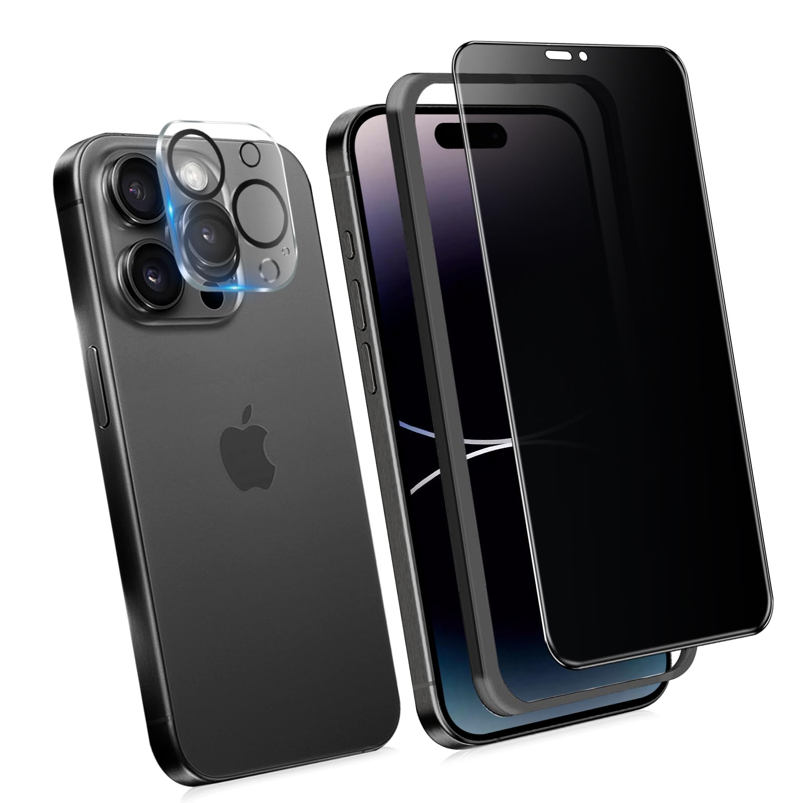 Amazon.co.jp: KWATUNG 360度 覗き見防止フィルム iphone 14 pro 用