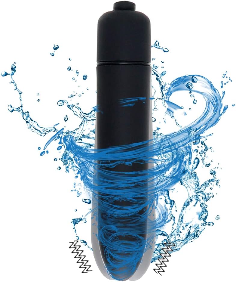 LYZD WAND 10 Modes Quiet Waterproof Bullet Rod Soft Silicone Toys Mini Stick Massage Ball for Women Pleasure, Personal Mini Travel Bullet Tool for Men and Women (Black)