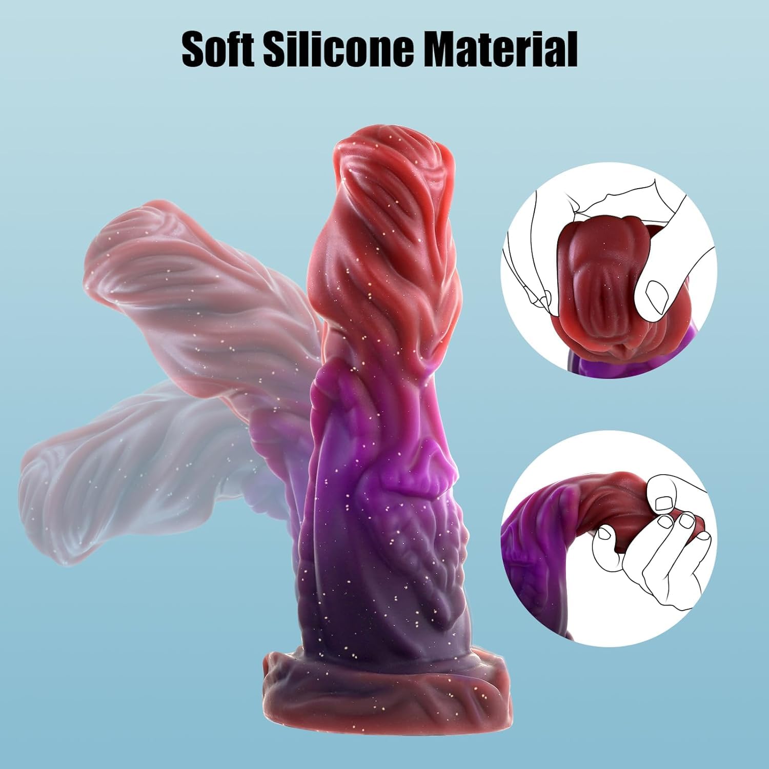 Seckoe Realistischer Silikon Monster Spritz Dildo mit Sperma Spritzfunktion Fantasy Dildo Wassersprühfunktion Analdildo G-Punkt Stimulation Butt Plug Analspielzeug Sex Spielzeug für Männer Frauen
