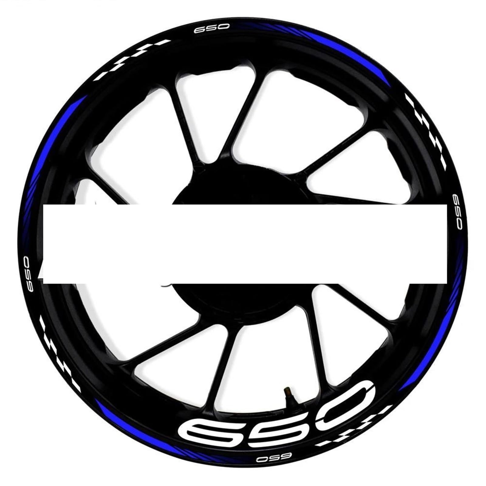 Motorcycle Wheel Stickers Reflective Decals Rims for Kawasaki Z650 Z 650 Z-650(Style 5)