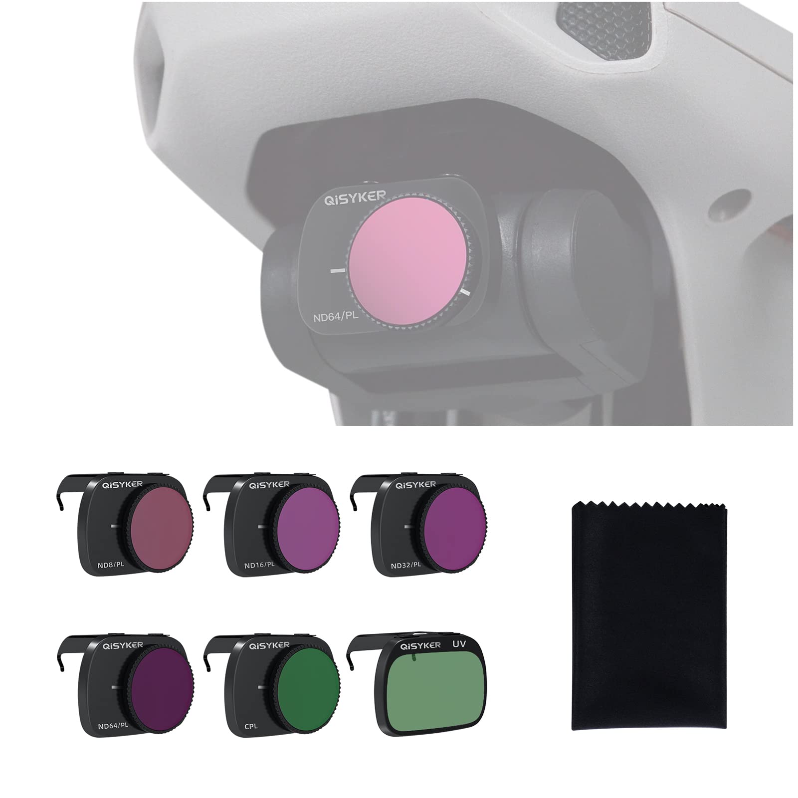 Mavic Mini Kit de filtres ND SE 1 2 - Lot de 6 filtres polarisants pour objectif d'appareil photo - Accessoires de drone - Processus de nano-revêtement multicouche double face utilisé