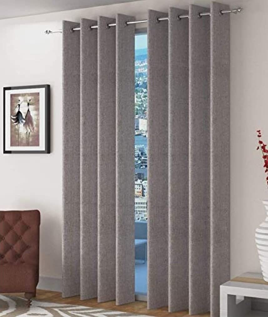 Buy GLOURAZ Jute Curtains 60 Inches Long for Bedroom/Living Room