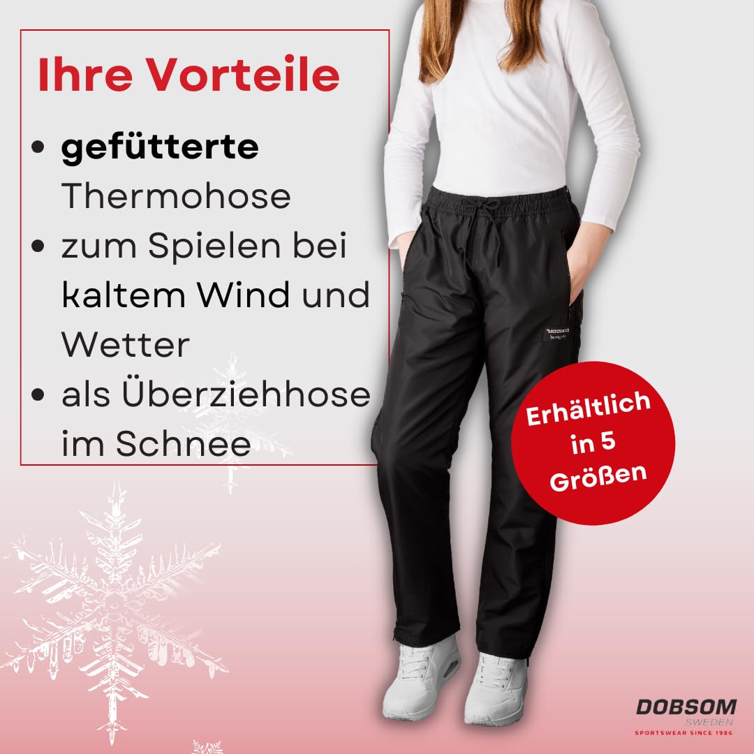Dobsom Comfort Reha Hose für Kinder gefüttert I Kinderhose mit durchgehendem seitlichen Reißverschluss | Einfach An- und Auszuziehen | Jungen & Mädchen Trainingshose | Sporthose | Jogginghose