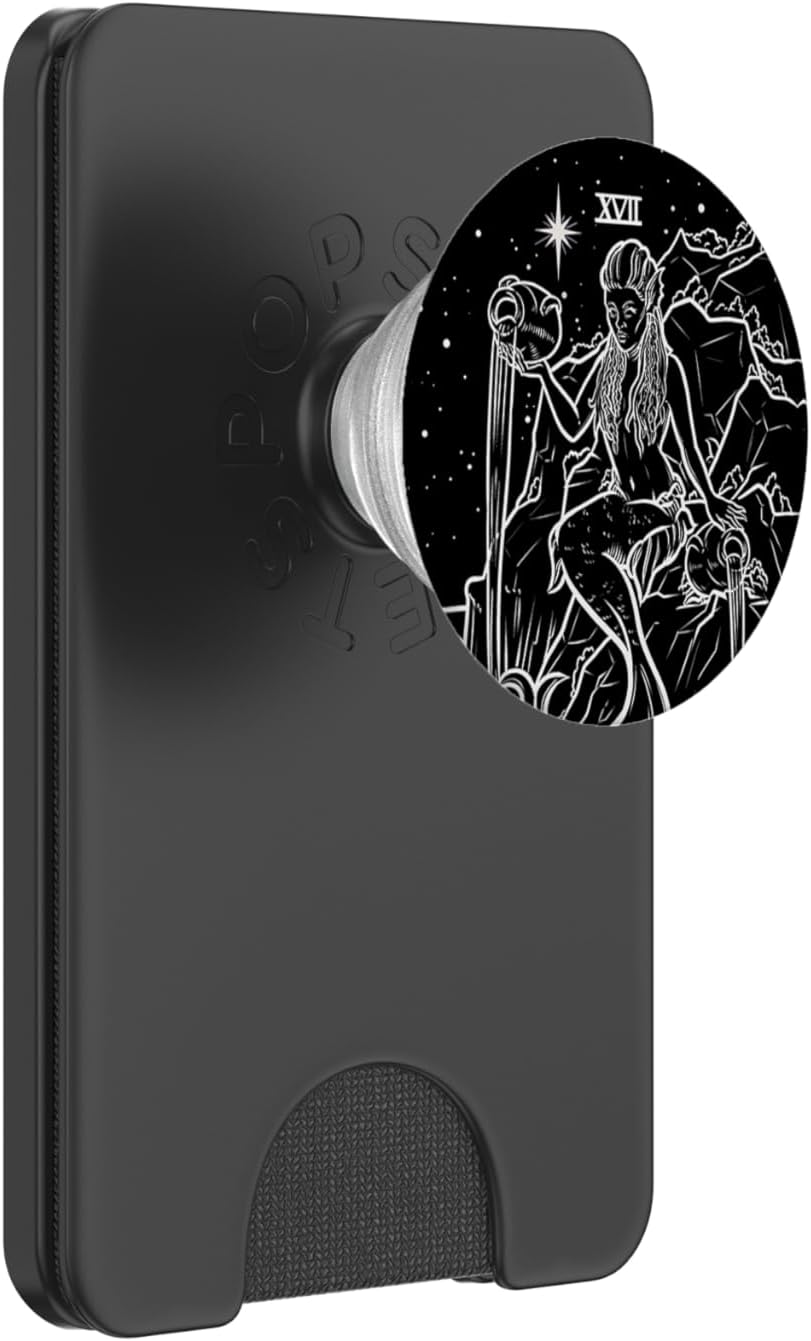 The Star Tarot Card Halloween Mermaid Gothic Witch Horror PopSockets PopWallet for MagSafe