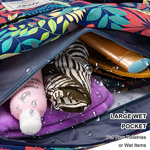 Weekender Bags For Women, Arome Large Travel Duffel Bag Waterproof Overnight Weekend Carry On Shoulder Bag Sports Gym Tote Bag With Wet Pocket Luggage Sleeve & Flight Approved #TOP4