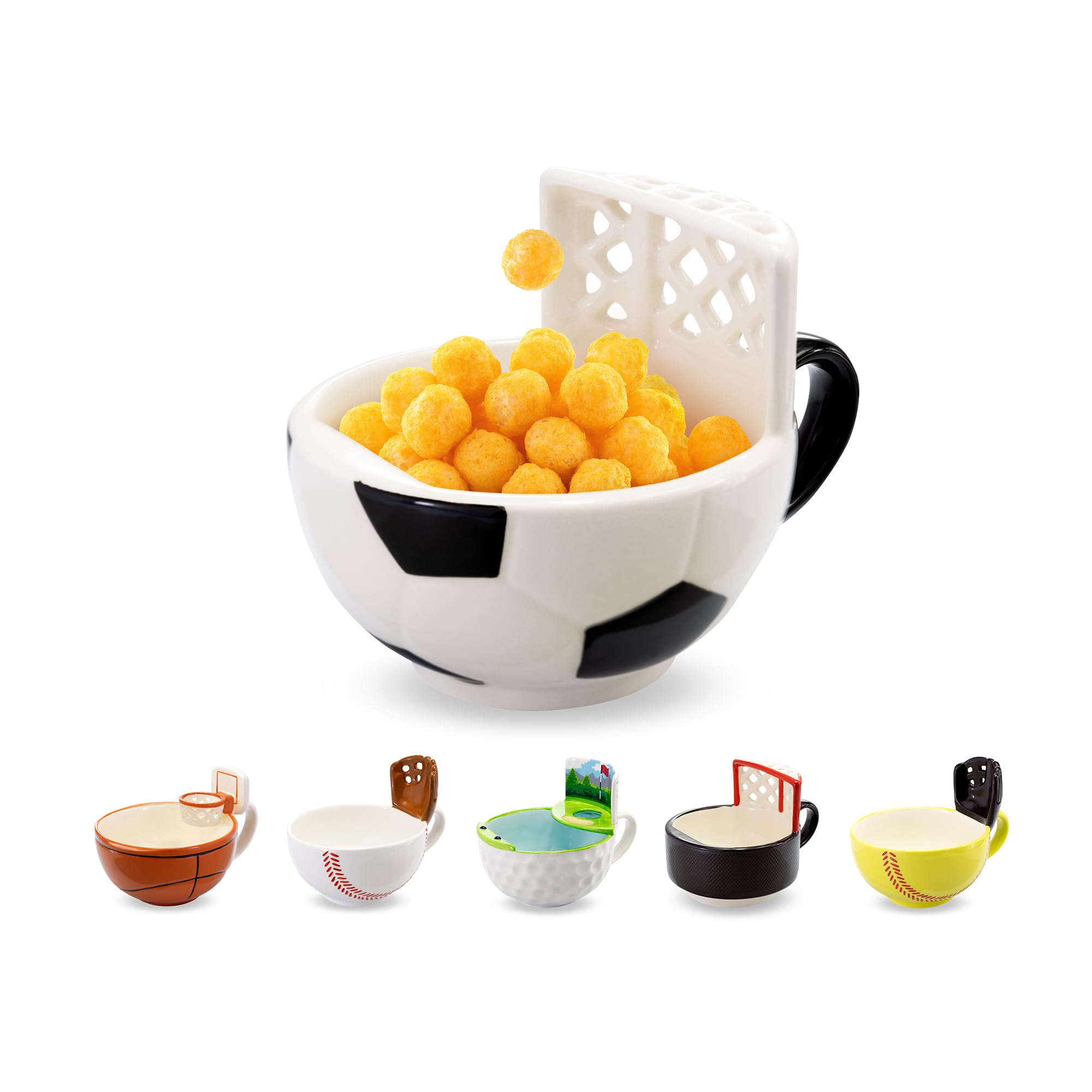 MAX'IS Creations |The Soccer Mug with a Goal |Coffee&Hot Chocolate Mug for Boys Men Girls Women|Cereal Soup Bowl |14Oz Cup|Gift Idea for Coaches |Soccer Mug for Kids| Soccer Ball Mug