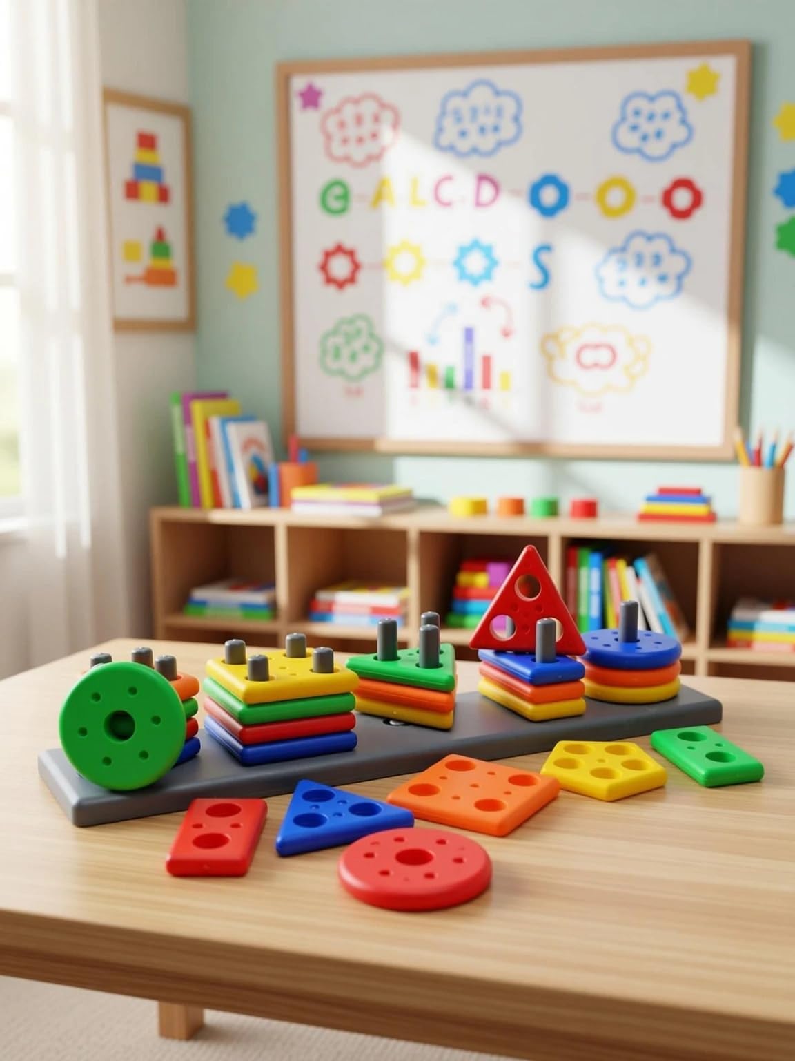 Geometric Angle Blocks, Sorting & Stacking Toys for Toddlers and Kids Preschool, Color Stacker Shape Sorter Gift Educational Blocks Learning Toy for 1 2 3 Years Boys and Girls, 26 Pcs-image-15