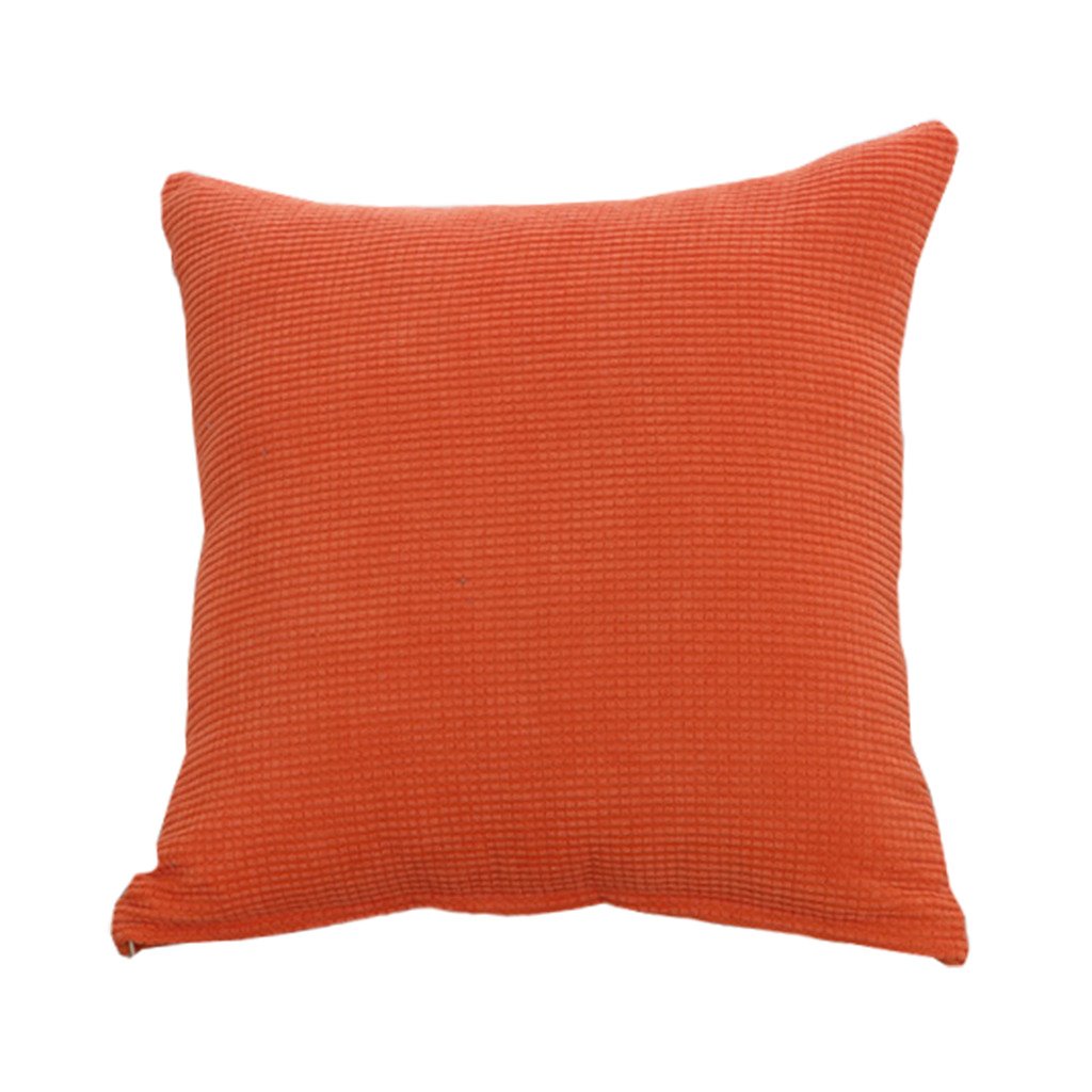 Inzopo - Federa per Cuscino Decorativo in Morbido Velluto, 45 x 45 cm, Colore: Arancione