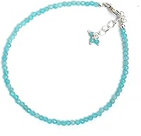 Vista 2 de Pulsera ajustable de plata esterlina 925 con cuentas completas para mujer, cuentas de piedras preciosas naturales, pulsera delicada, regalo