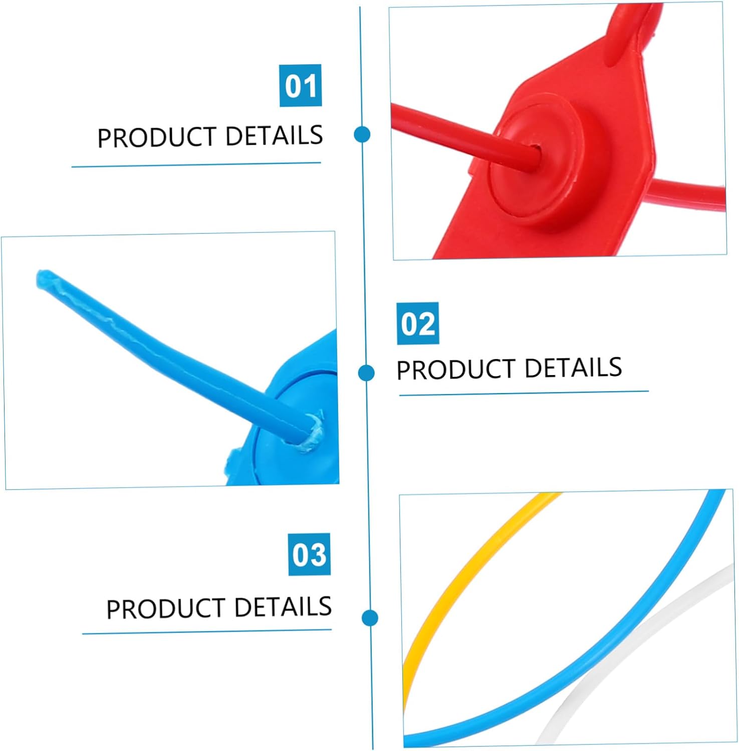 48pcs Disposable Plastic Tamper Proof Safety Tags 40cm Pull Tight Self-Locking Shipping Seals for Cargo and Package Security Random Color