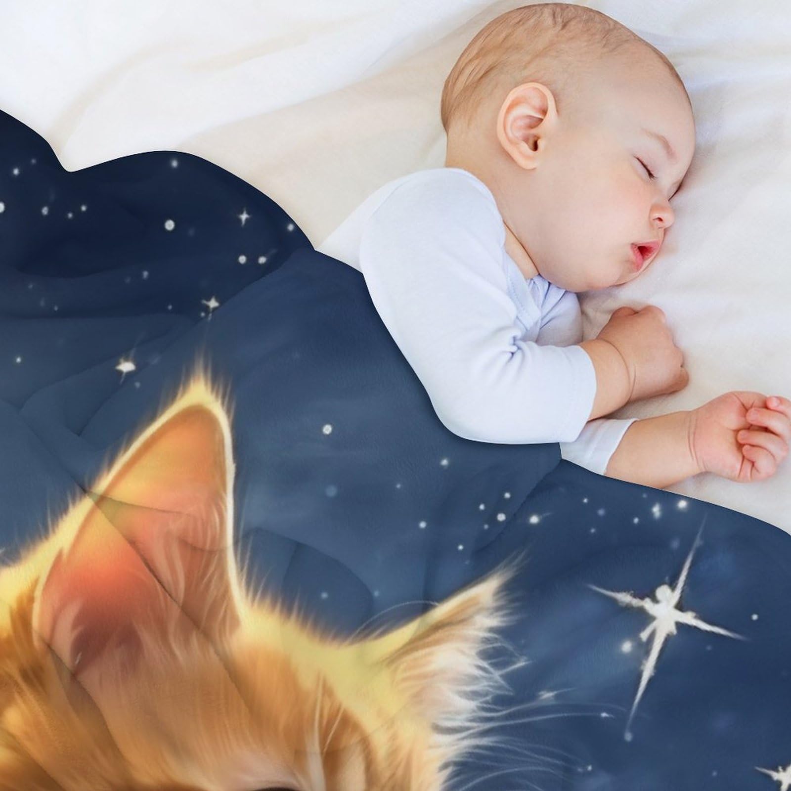 Decke Flannel Kuscheldecken Cute Katze Couchdecke, Übergroße Warme Super Weiche Vier Jahreszeiten Decke, Schlafdecke Tagesdecke （150×200cm）