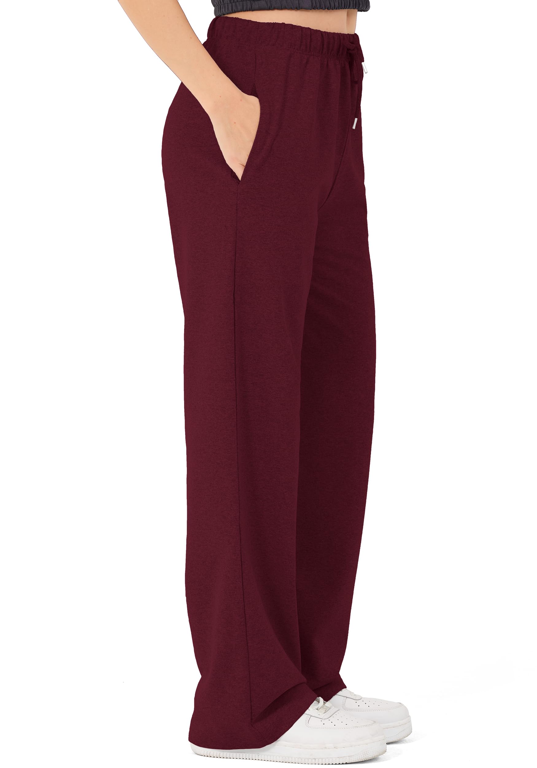 ROSS CAMP Jogginghose Damen - Baumwolle Sporthose Lang, Traininghose Laufhosen Bequeme Jogger, Sweatpants Weites Bein mit elastischem Bund Yogahose