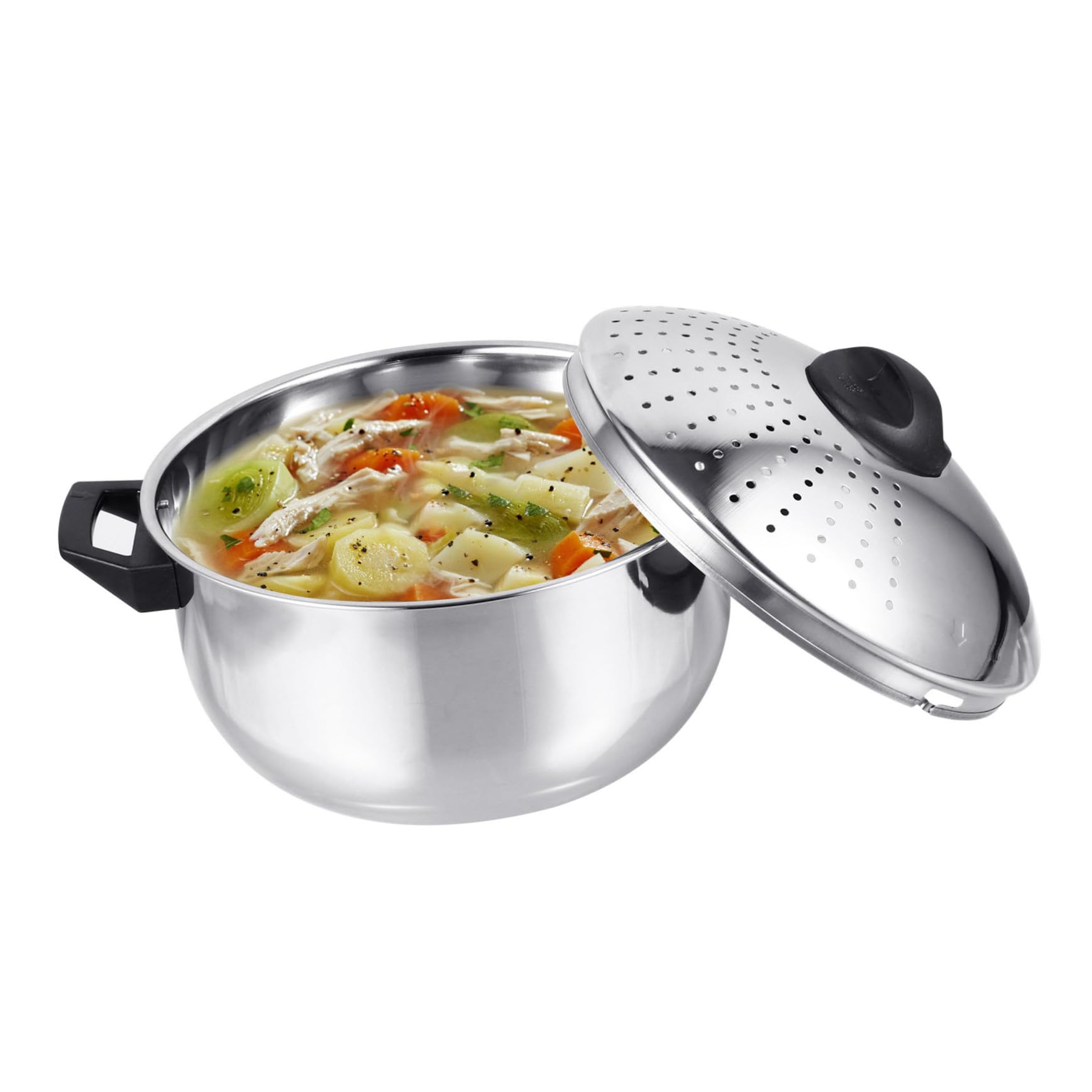 Pentola per Noodles in Acciaio Inox Argento, Portatile