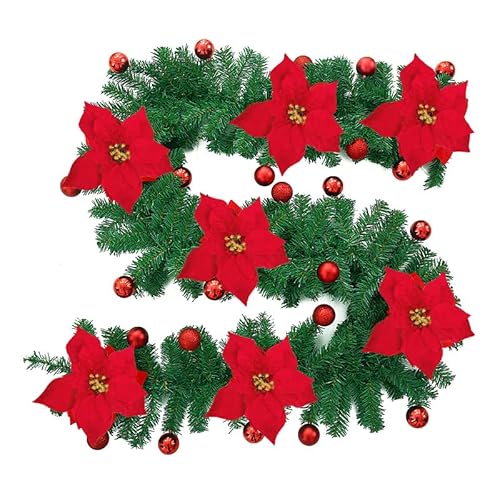 Wistart 15Pcs Christmas Artificial Poinsettia Flowers Red Silk Christmas Flowers Artificial Velvet Poinsettia For Christmas Tree Flowers Ornaments Wreath Home Garden Decorations(Red) #TOP4