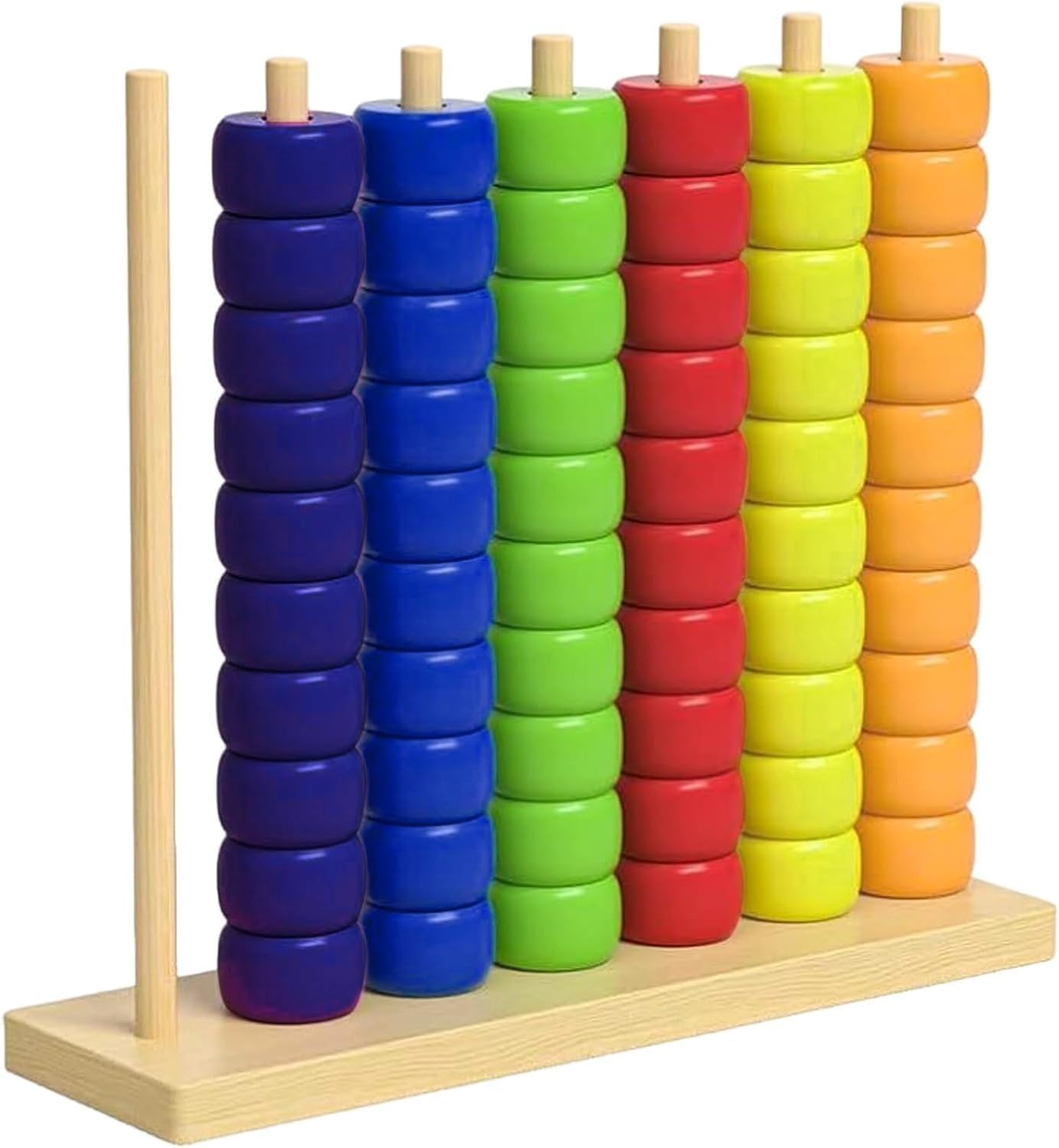 Color Matching Stacking Puzzle Game, Fast Pattern Challenge Ring Stack Puzzle for 2 Players| Competitive Tabletop Brain Teaser for Family Game Night