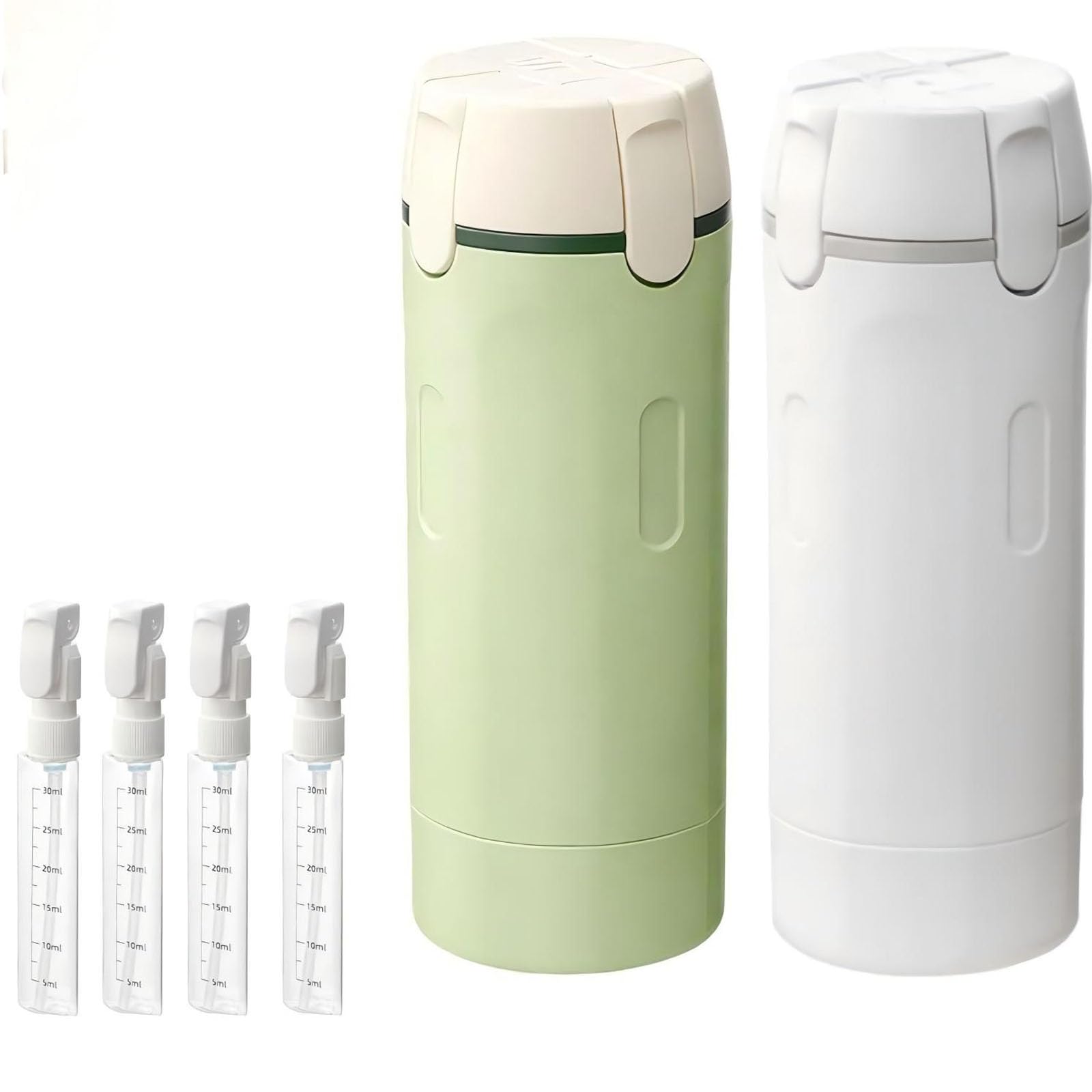 4 in 1 Travel Dispenser 2026 Portable 30ML Travel Bottles for Toiletries Leak Proof Travel Size Containers Containers