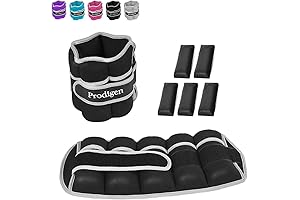 Prodigy Premium Adjustable Ankle Weights for Fitness and Workouts