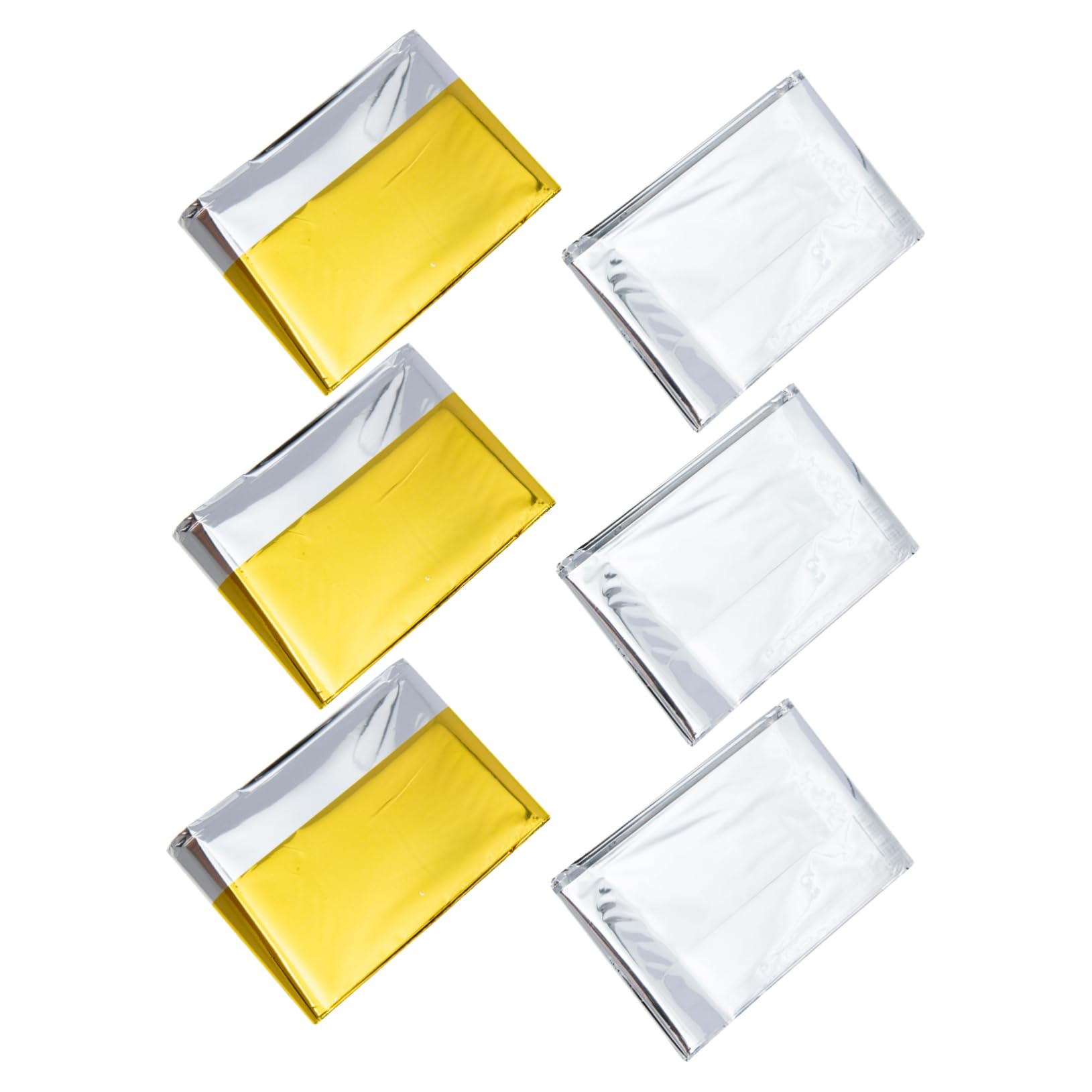 Garneck 6-Pack Emergency Blanket Camping Blanket Emergency Family Camping Essentials Multi-use Survival Warm Outdoor Supply