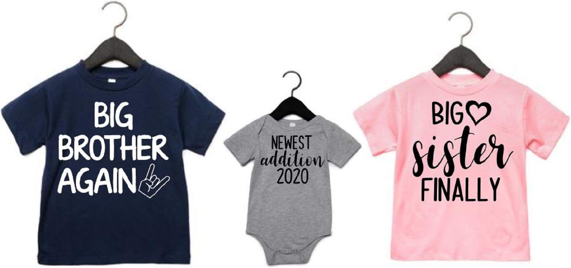 3rd pregnancy announcement, Big Brother Big Sister Newest Addition Shirts