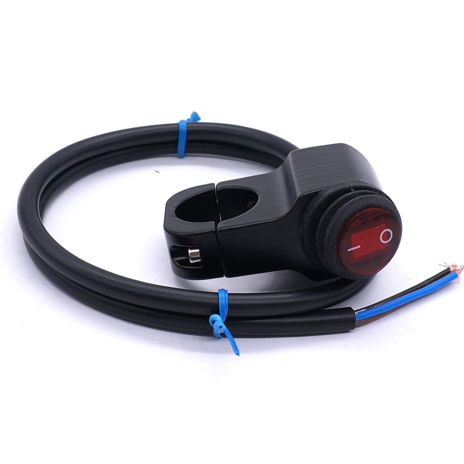 INFRI Bouton poussoir étanche pour guidon de moto ATV 12 V avec éclairage LED rouge