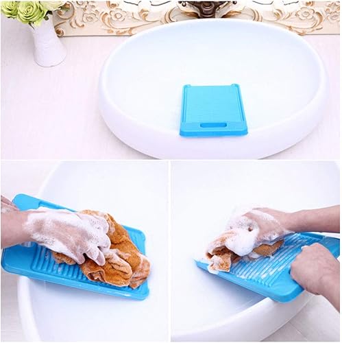 Miniatura 6 de Mini tabla de lavar antideslizante de plástico para el hogar para estudiantes ropa ropa limpia lavandería, verde