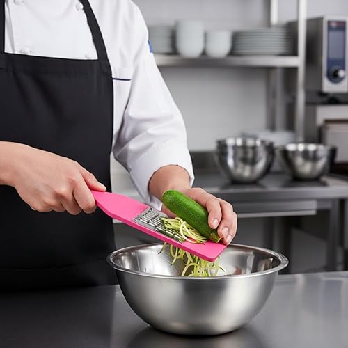 Miniatura 2 de Trituradora/ralladora manual de verduras de acero inoxidable de 10-1/2 pulgadas con mango de plástico- Rallador de verduras, triturador manual de