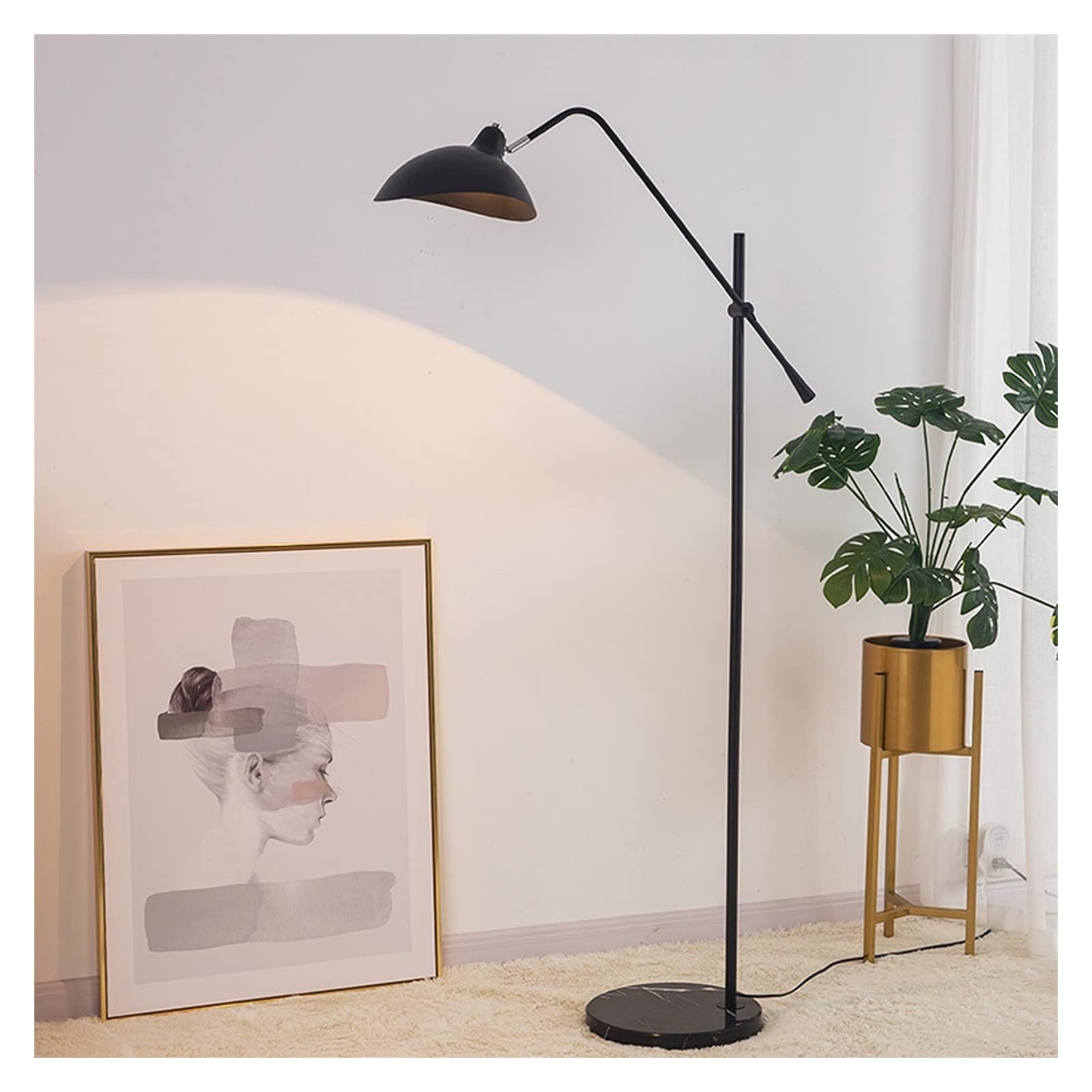 Lampa podłogowa do salonu Sypialnia (bez źródła światła) Dekoracyjny(Czarny)