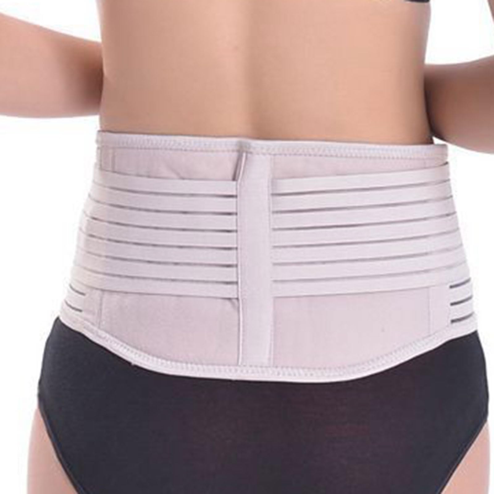 HBBursts Lumbar Support Belt, Adjustable Back Braces, With 14 Energy Magnets, Corrector, Suitable For Men's/women's(White,Length 41inch)