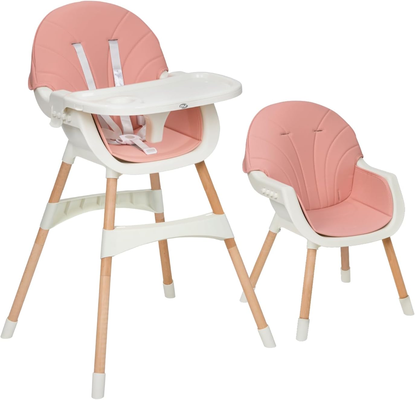 MS BabyWorld – MIKA – Trona para Bebé 3 en 1 | Convertible en Alzador y Silla | Asiento Acolchado | Plegable y Evolutiva