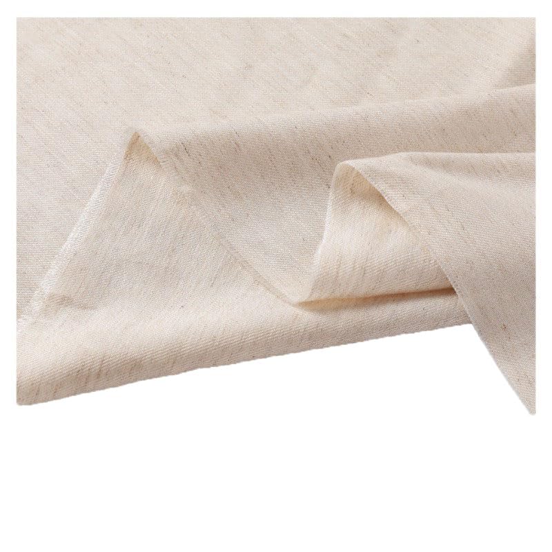 140 cm x 400 cm, tkanina lniana Twill towar sprzedawany na metry, 75% len, 25% poliester, gramatura 197 g/m², naturalny materiał strukturalny na ubrania, spódnice, kamizelki, torby