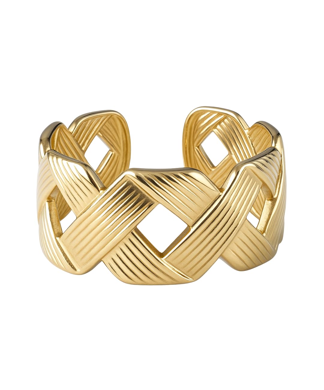 Positiva Jewelry Geflochtener Ring Damen – 18K Vergoldet & W