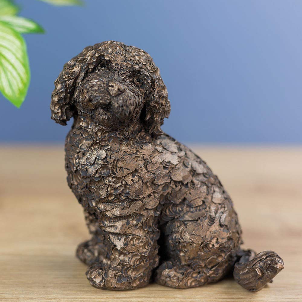 Frith Sculpture Bronze Cockapoo Dog Cold Cast Ornament - Jasper