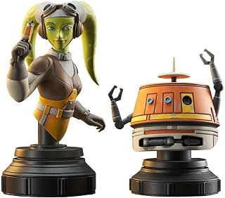 Star Wars: Rebels: Hera & Chopper Mini-Bust Set, Multicolor, (JAN221987) | Star Wars Rebels 5 Inch Bust Statue Mini Bust Set - Hera & Chopper