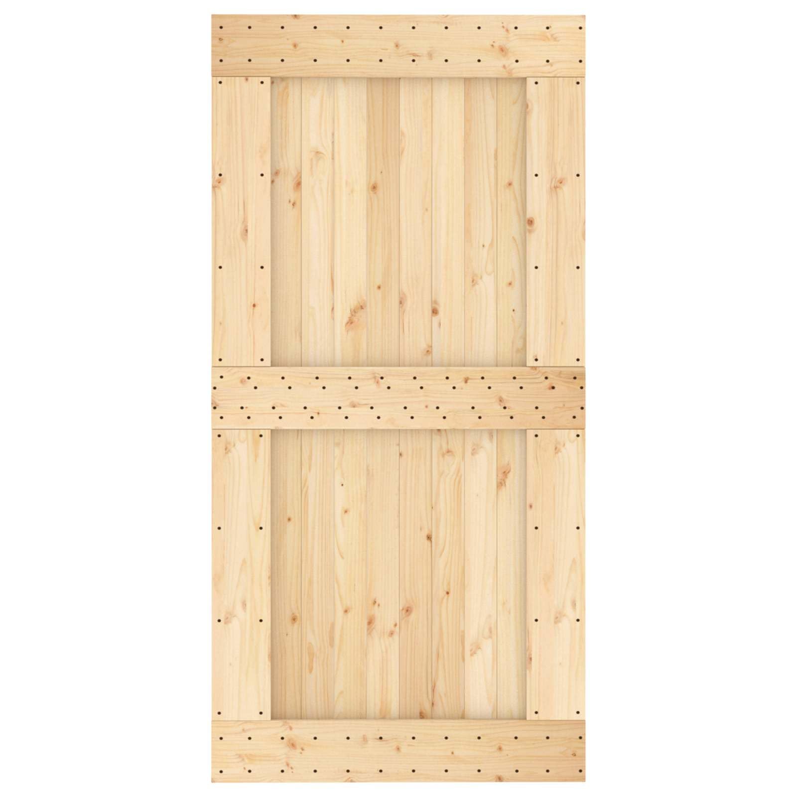 vidaXL Tür NARVIK Natur 100 x 210 cm Massivkiefer, Moderner rechteckiger Tür, aus massivem Kiefer, platzsparend, stylischer Raumteiler, funktionales Design
