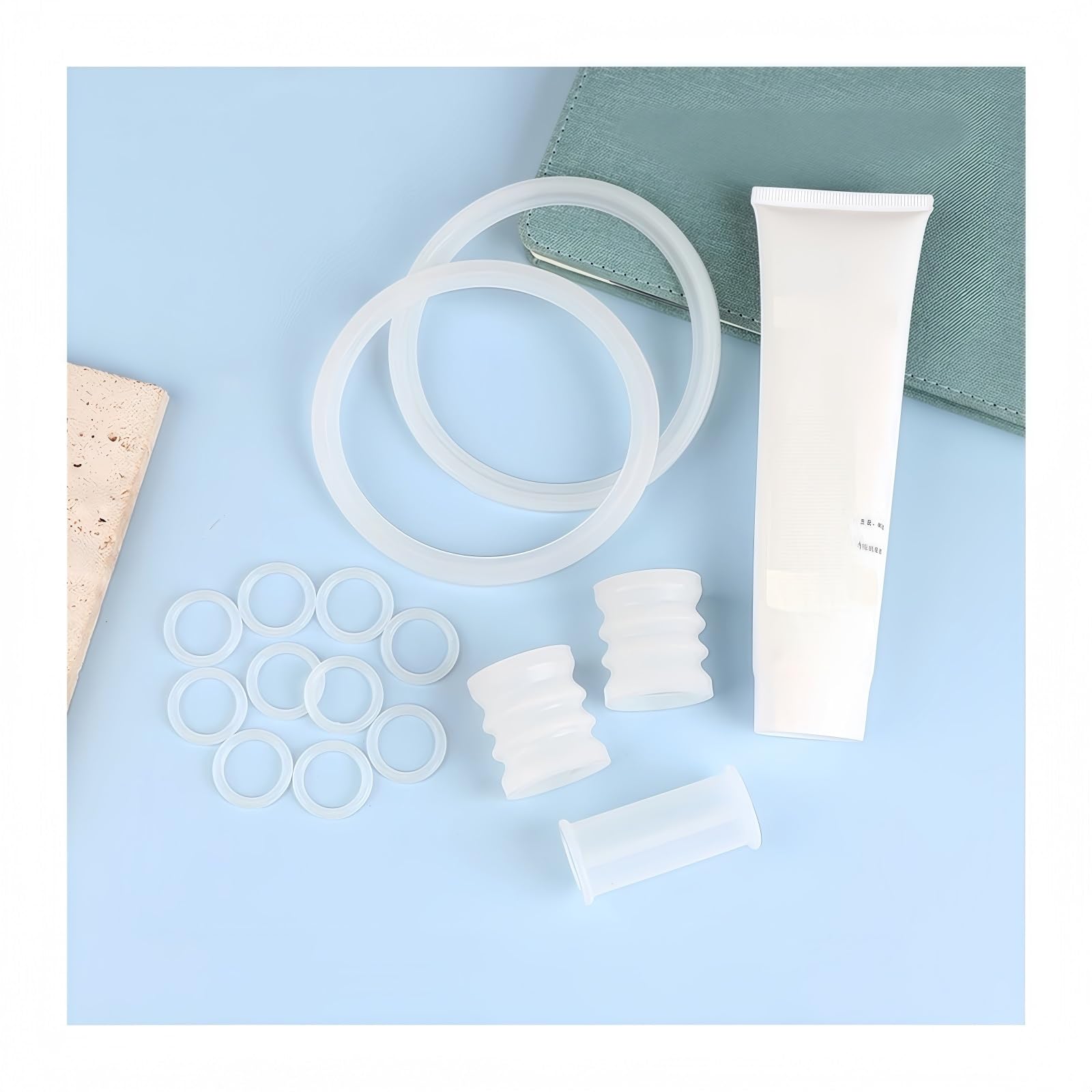 16-teiliges Dichtungsring-Set aus Silikonkautschuk for Softeismaschinen, kompatibel mit VEVOR YKF, Eismaschinen, Silikondichtungsringe, Rohrkomponenten von Softeismaschinen-Armaturen