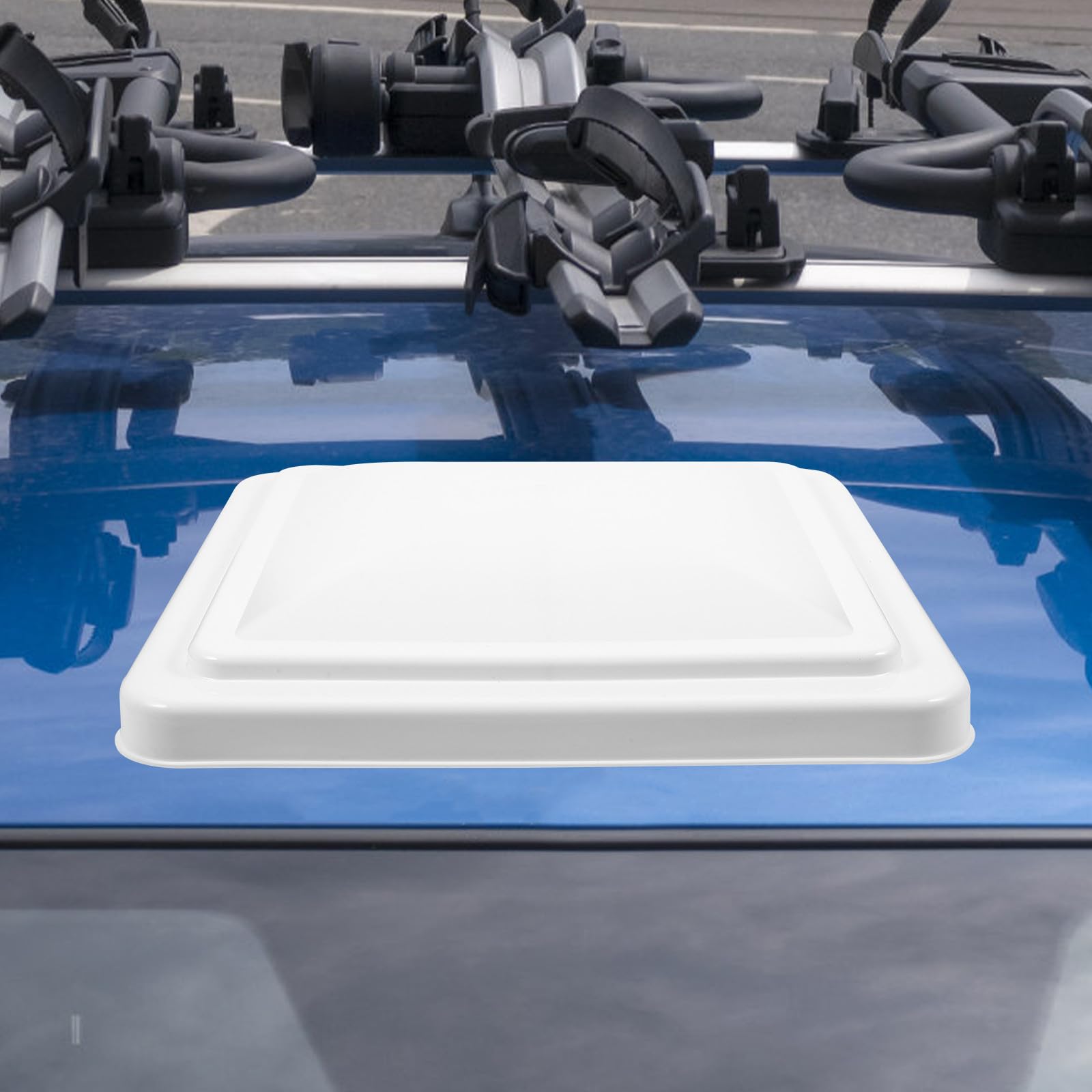 Zerodeko Copertura per Sfiato Camper Bianco in Plastica 14x14 Pollici Isolamento Termico e Installazione Semplice per Ventilazione Bagno Rv Moderna