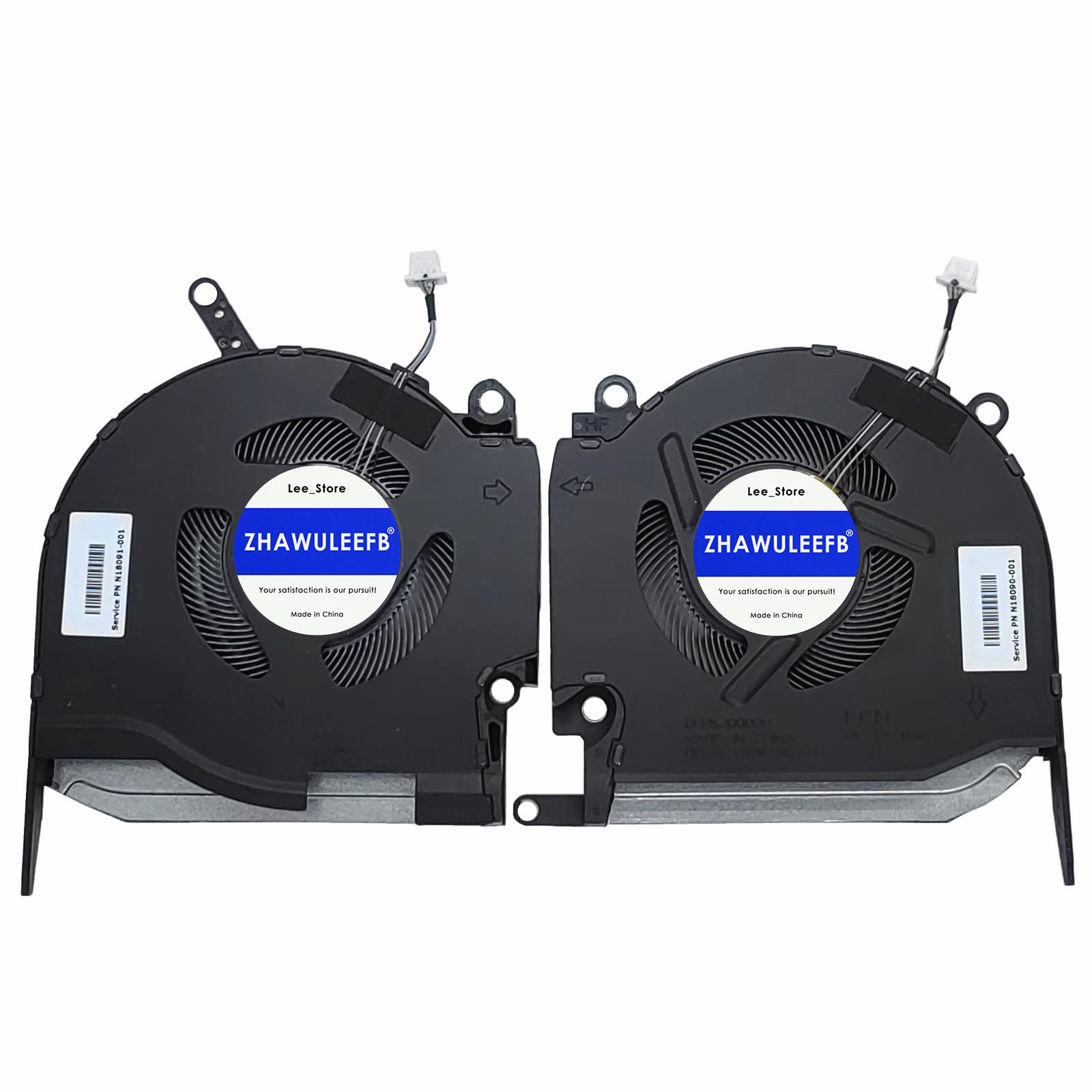 ZHAWULEEFB New Compatible CPU+GPU Cooling Fan for HP OMEN 16-K 16-N Pro TPN-Q280 N18090-001 N18091-001 0FPKK0000H DFS5K223052839 0FPKJ0000H