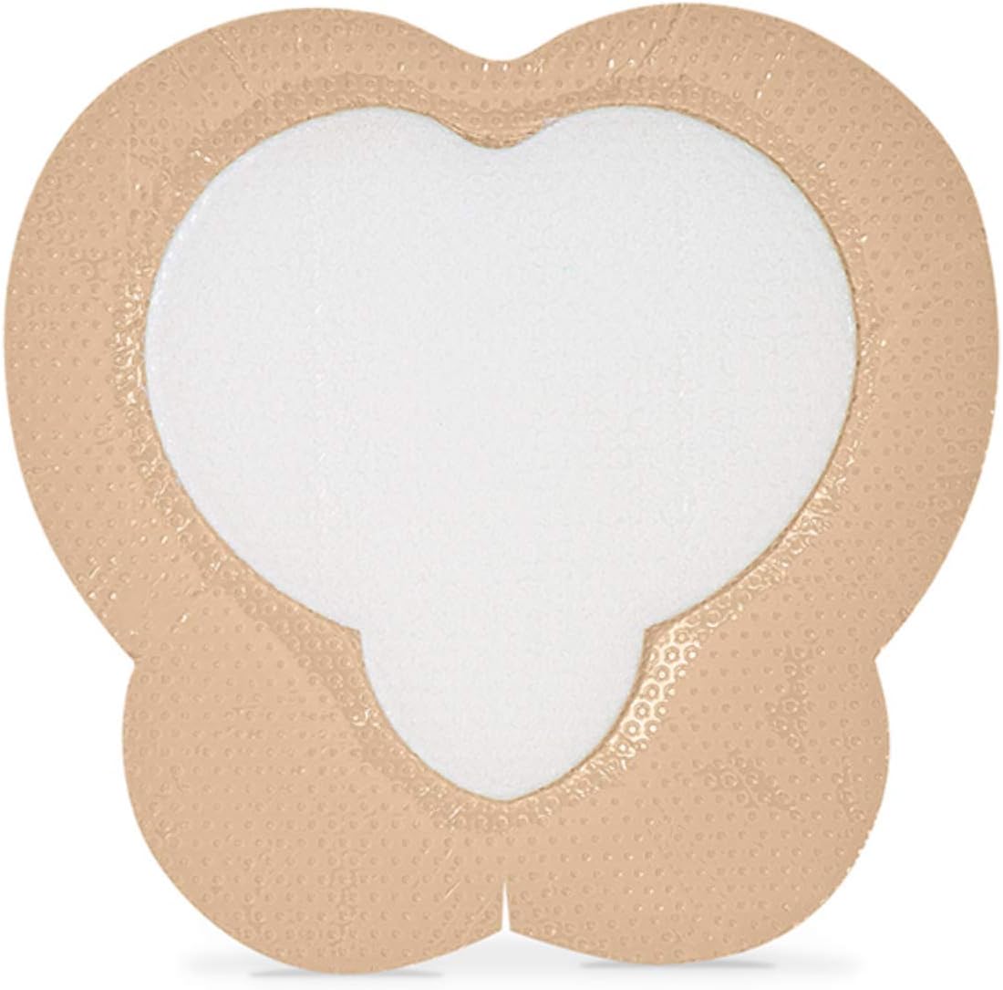 Bordered Silver Silicone Ag Sterile Highly Absorbent Antibacterial Dressing, Sacral, Sacrum 7"x 7" (4.9"x 4.7" Pad), 5 dressings, MedHeal by MedvanceTM /Box : Health & Household