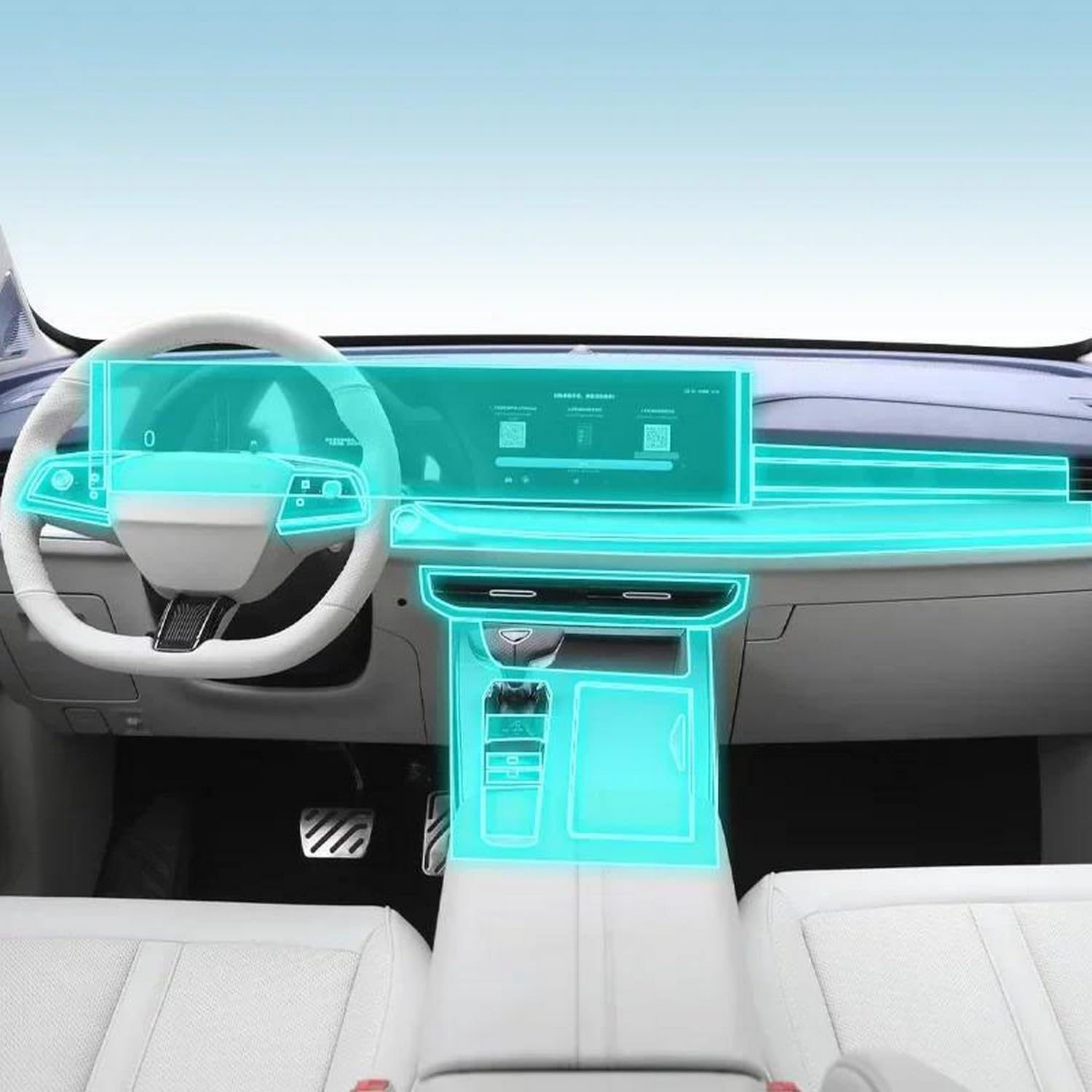 Protection console voiture Roewe Whale contre rayures et chocs - 2