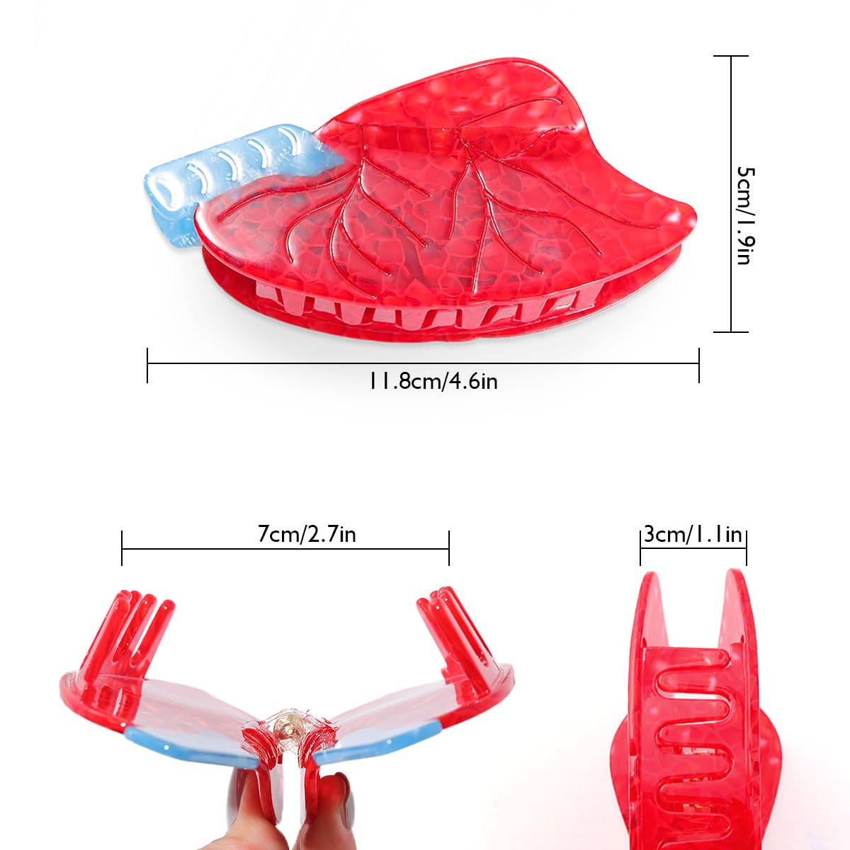 Amazon.com : Premium Acetate Lung Hair Claw Clip | Realistic