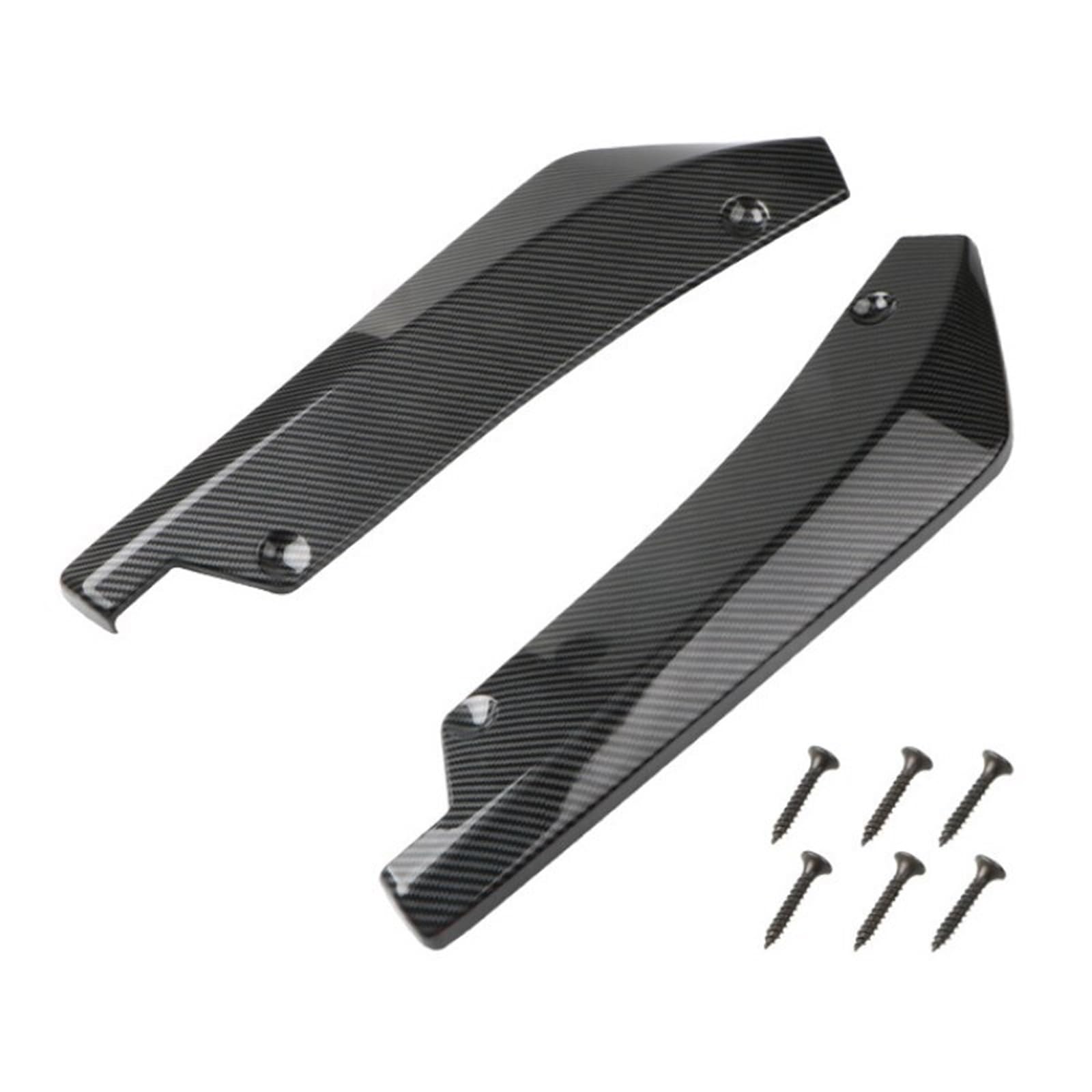 Premio 2 per pezzi Car Surround in fibra di carbonio pacchetto posteriore angolo anti collisione accessori modifica esterni universali spoiler(2pcs Carbon fiber)