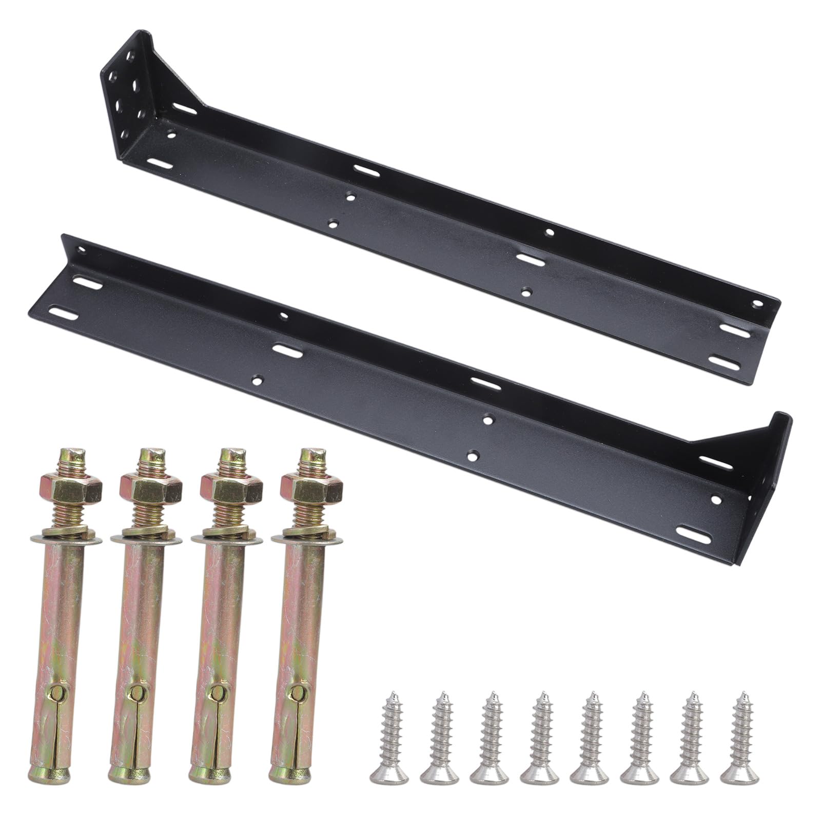Shyyoulqe Multicolor Duty Metal Shelves Brackets Thicked Invisible L Brackets Wall Mounted Layer Board Bracket Enduring Suspended Tripod Shelf