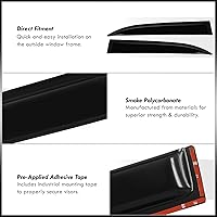 Vista 4 de AJP Distributors 4 piezas de visera de ventana lateral con cinta adhesiva para ventana lateral, protector de lluvia, deflector de viento