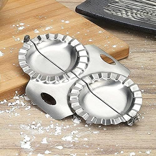 Stainless Steel Double Slot 2 in 1 Dumpling Maker (Momos Maker) Cooking Dough Press Mould Wrapper Dough Cutter for Kitchen Making Tools (1 pcs)-image-32