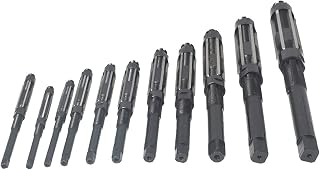 WFLNHB 11 Set High Speed Steel Adjustable Hand Reamers, H4-H14, 15/32" to 1-1/2", All 6 Blades Replacement for Drilling Machine and Other Machine