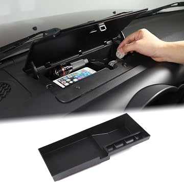 Aunginsy Car Dashboard Storage Box Organizer Holder Tray Compatible with Toyota FJ Cruiser 2007-2021 Car Center Console Dash Tray Storage Box Dashboard Storage Box Organizer ABS Interior Accessories