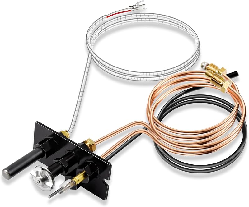 Criditpid 10002264 Conjunto piloto de gas natural (NG) para chimeneas y estufas HHT, Majestic, Temco, Vermont Castings, SRV10002264 Piezas del conjunto piloto SIT de 3 vías para Majestic DV360 36BDVR 36BDVT 39BDVR.